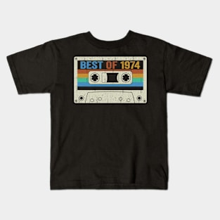 Best Of 1974 50th Birthday Gifts Cassette Tape Vintage Kids T-Shirt